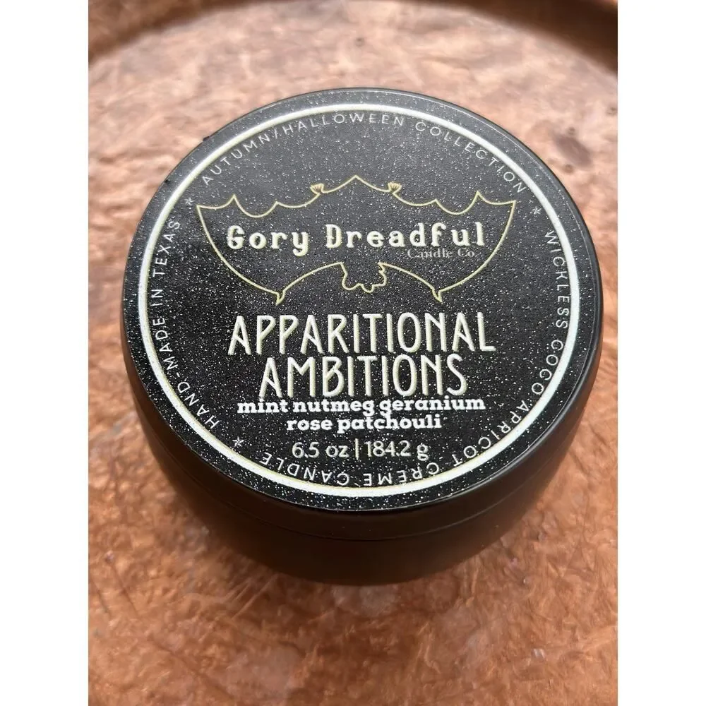 Apparitional Ambitions Wickless Candle: Mint Nutmeg Geranium Rose Patchouli